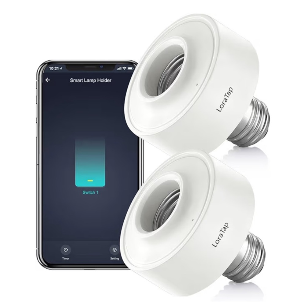 LoraTap Wi-Fi light bulb socket Smart Lamp Holder Set 2.5 ghz only